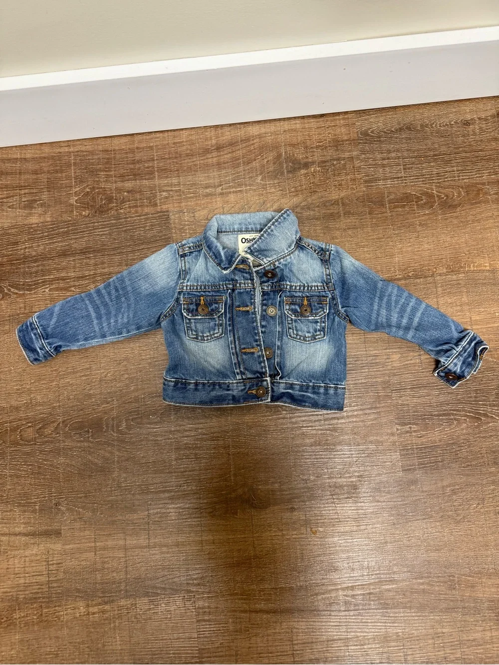 OshKosh B'gosh Light Blue Kids Denim Jacket with Chest Pockets